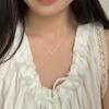 New 925 Sterling Silver Bead Necklace Simple Personality Charm Geometric Pendant Choker Birthday Gift Women's Fine Jewelry
