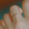 Minimalistický tenký prsten 925 Sterling Silver Pozlacený 14K Zlatem pro Ženy Korejský Módní Stackable Prsten