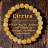 Festive Gifts Yellow Crackle Quartz Beaded Bracelet Warm Fashion Jewelry For Men And Women Daily Wear Simple Versatile Accessory