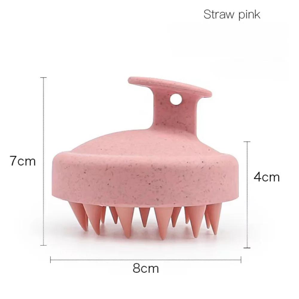 Silicone Bath Brush Hair Shampoo Brush Head Scalp Massage Silicone Hair Scalp Scrubber Shampoo Brush Manual Pet Hair Scratcher