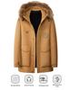 Men's 2025 Winter Hooded Down Jacket with Detachable Fur Collar, Thickened and Fashionable