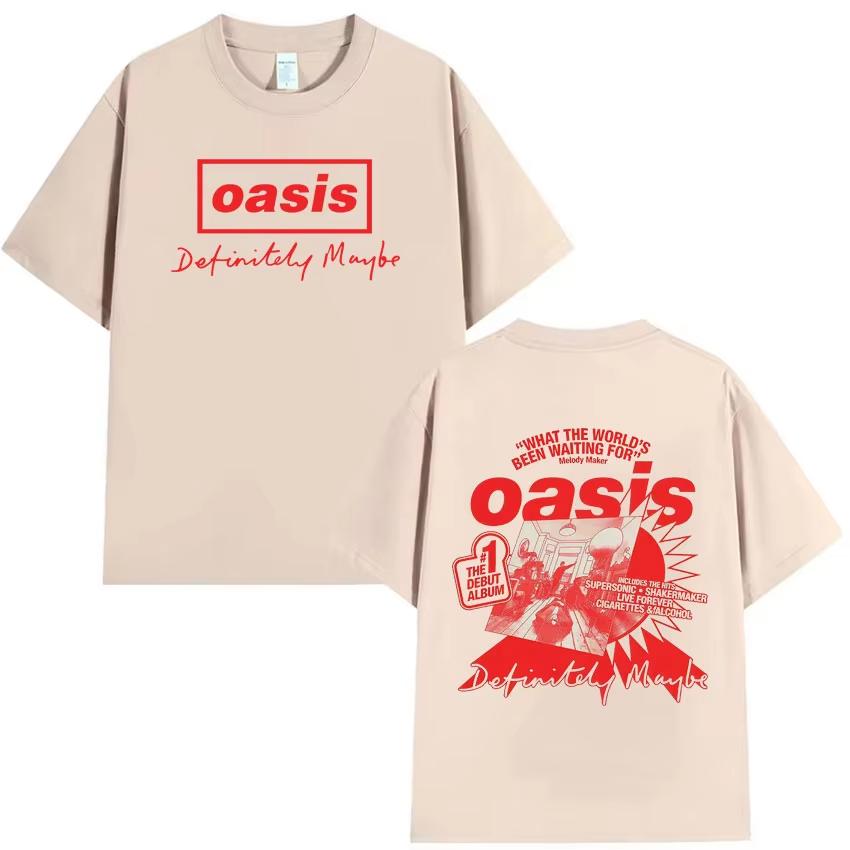Rapper Oasis Doppelseitiger Druck T-Shirt Herren Damen Harajuku Humor Lässig Y2K Übergroß Sommer Pop Kurzarm T-Shirts Fans Geschenk