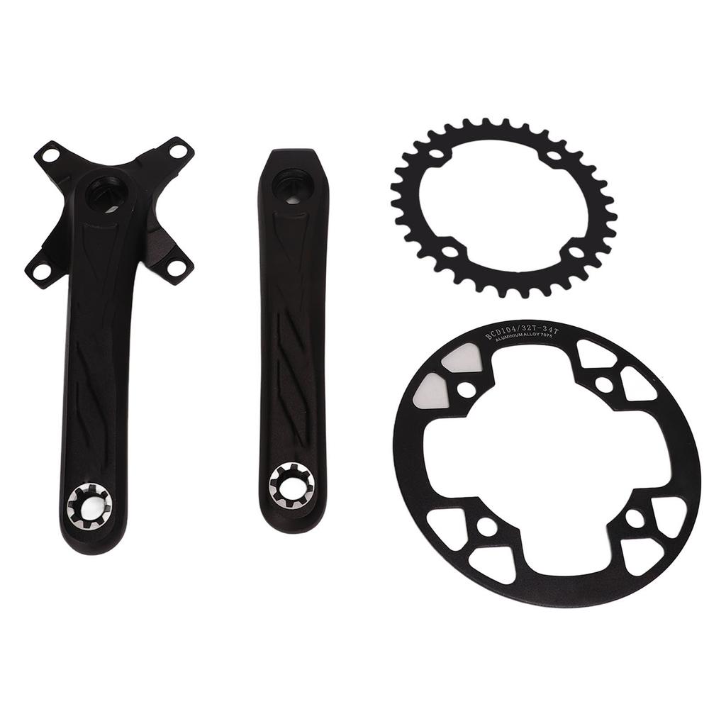 Bicycle Crankset Aluminium Alloy High Strength Lightweight Bicycle Crank Chainring Set for Mountain Bike
