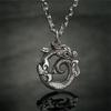Retro Taotie Dragon Anheng Mannlige Smykker Fierce Coiled Dragon Halskjede 925 Sterling Sølv Menn Jubileum Tilbehør Gave