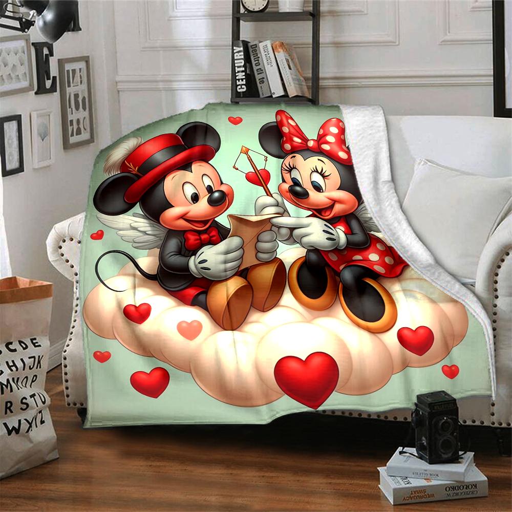 Mickey Minnie'S Valentine Blanket Soft Throw Blanket For Home Bedroom Bed Sofa Travel Office Solid Christmas Blanket