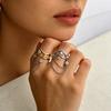 European and American Fashion Ring, Wave Chain, Fringed Open Ring, Water Drop, Niche Design Jewelry