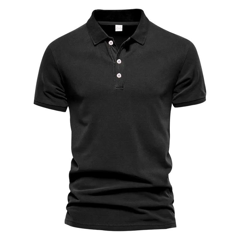 Summer Lapel Sports POLO Shirt Fashion Casual Men's Solid Color Short Sleeves