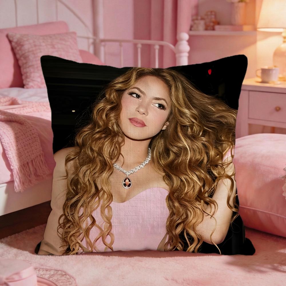 SShakiras Hot Singer Cushion Cover Premium Comfort Reversible Pillow Cove Two In One Design For Any Room  Car Interior