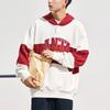 Anta Contrast Striped Letter Print Sweatshirt Unisex Sweatshirt White 152338702-1