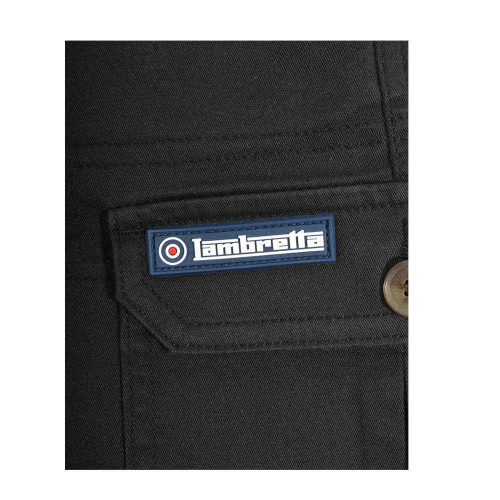 LAMBRETTA Mens Rubberised Logo Cargo Shorts