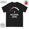 Alcohol Level T-Shirt, Funny Drinking Graphic Shirt, Party Classic TShirt, Spirits Casual Top, Novelty Crew Neck Tee, Humor Unisex Shirt