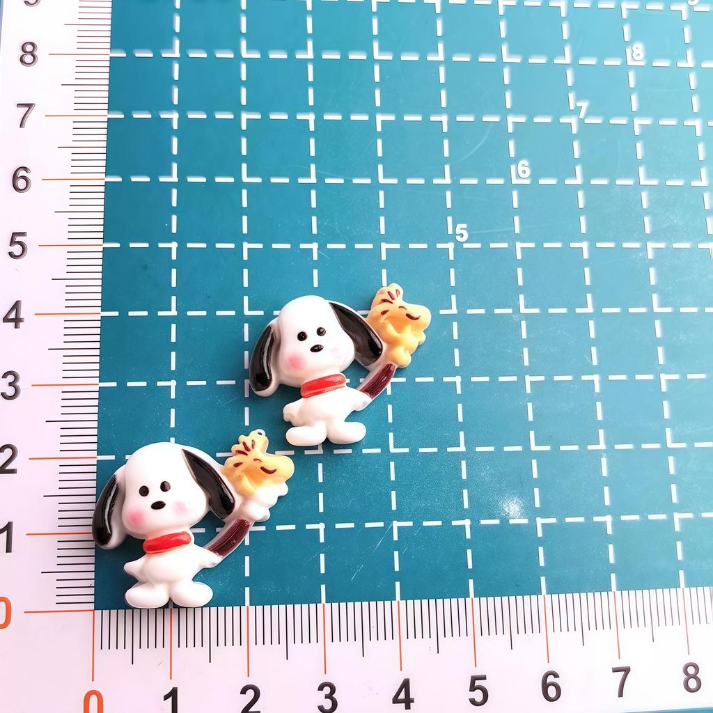 Glossy Cute Snoopy Dog Resin Accessories for Phone Cases & Hair Clips