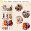 1 Set Large Capacity Hair Headband Storage Rack Space Saving Wooden Wall Hanging Storage Storage Bags Wooden Sticks