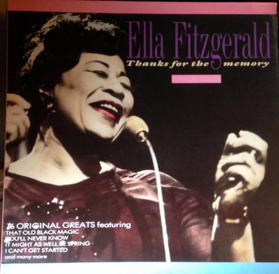 LP Record ELLA FITZGERALD - Thanks For The Memory PLAT305 Platinum Music 1988 UK Jazz Used