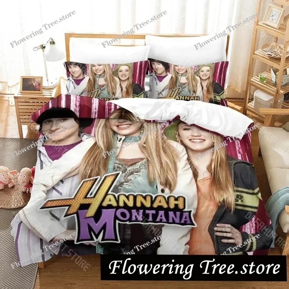 3D Print Hannah Montana Bedding Set Boys Girls Twin Queen King Size Duvet Cover Pillowcase Bed boys Adult Home Textileextile029