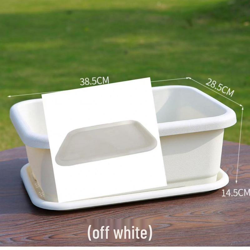 Durable Large Rectangular Plastic Vegetable Growing Pot for Balconies