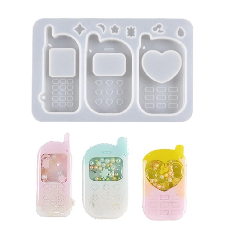 Resin Shaker Mold Quicksand Resin Casting Epoxy Silicone Mold for DIY Keychain