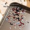 Popular Mini Nail Art Bow Ornaments: Mixed Sizes, Black & White Resin Press-on Nail Accessories
