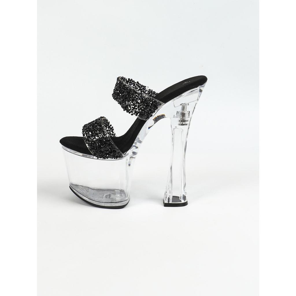 wOMEN'S Buckle 17CM High Nightclub Super High Heels Sandals Work Shoes Catwalk Pole Dance Shoes LFD-10367-63