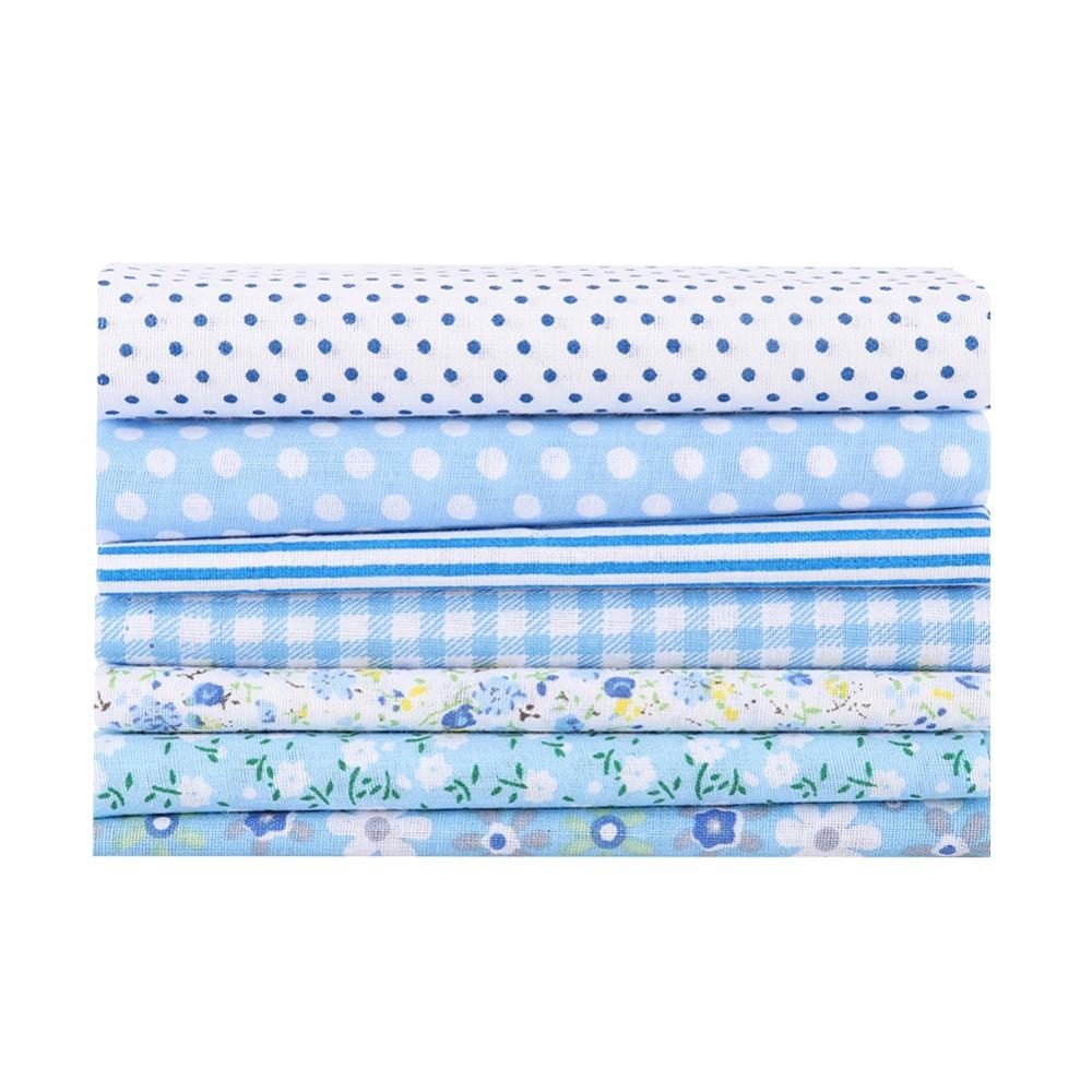 7Pcs 7 Assorted Styles Fabric Bundle Pure Cotton Composition Patchwork Cloth Hand Sewing Creation