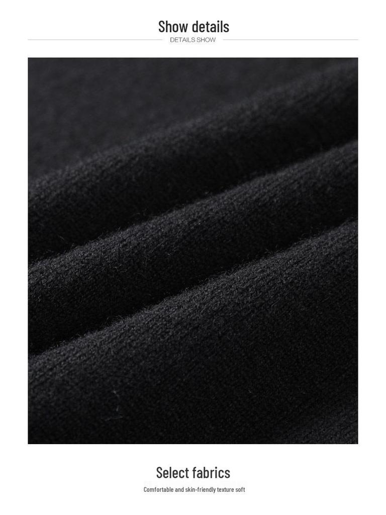 Men's Winter Australian Wool Half-High Collar Sweater – 100% Pure Wool, Thick and Warm.