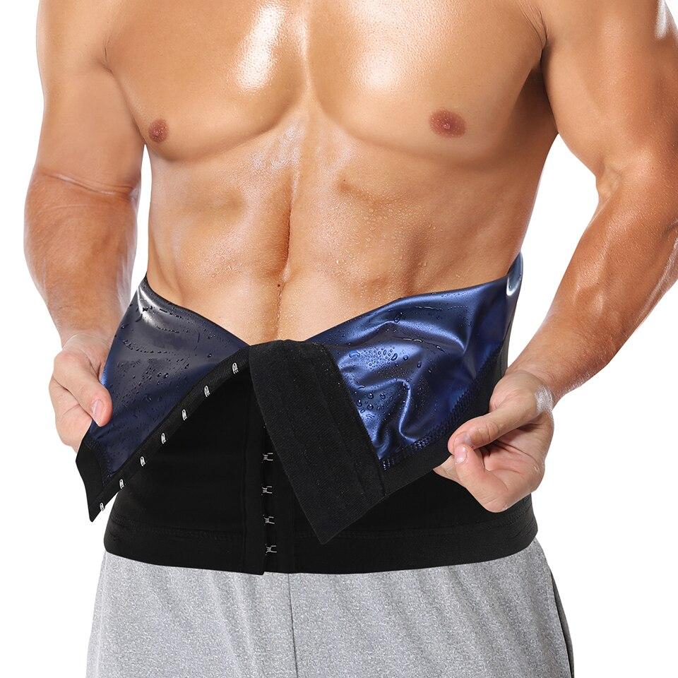 Muži Body Shaper Pas Trenér Cincher Zastřihovač Pás Komprese Kontrola bříška Cvičení Sauna Potítka Fitness Hubnutí Tvarové oblečení