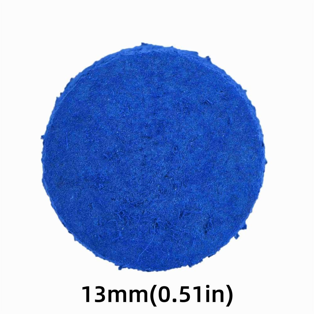 50pcs Hard Leather Billiards Cue Tips Blue Glue On Tips Cue Tips Replacement  Replacement Repair