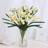 Simulated Fake Flower Artificial Flower Arrangement Bouquet Multi-headed Daffodil Simulated Daffodil Green Plant Decoration Ornament Potted Plant