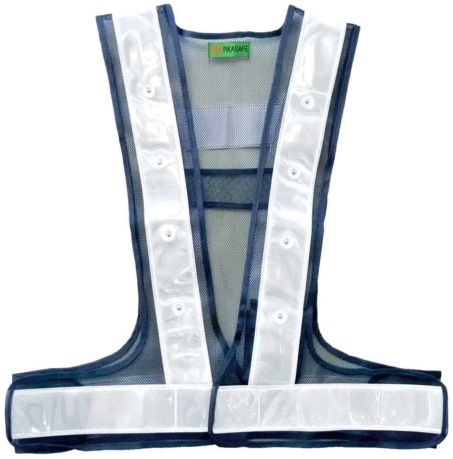 

Fuji Glove Industry Safety Navy Blue x One Size Fits LED Illuminated 2060 Vest, White, All, Vest,
