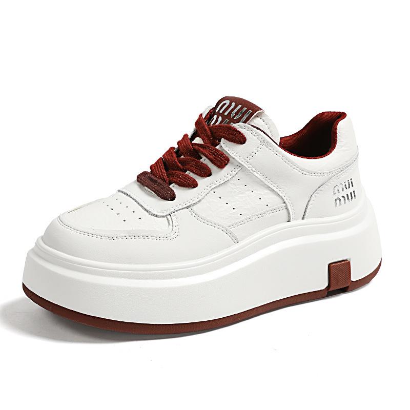 Thick-soled autumn and winter new ins trendy suction film sole leather velvet casual board shoes