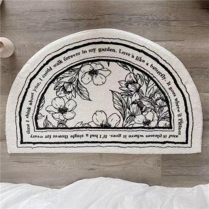French Style Retro Floor Mat Non Slip Soft Area Rug For Bathroom Bedroom Living Room Home Decor