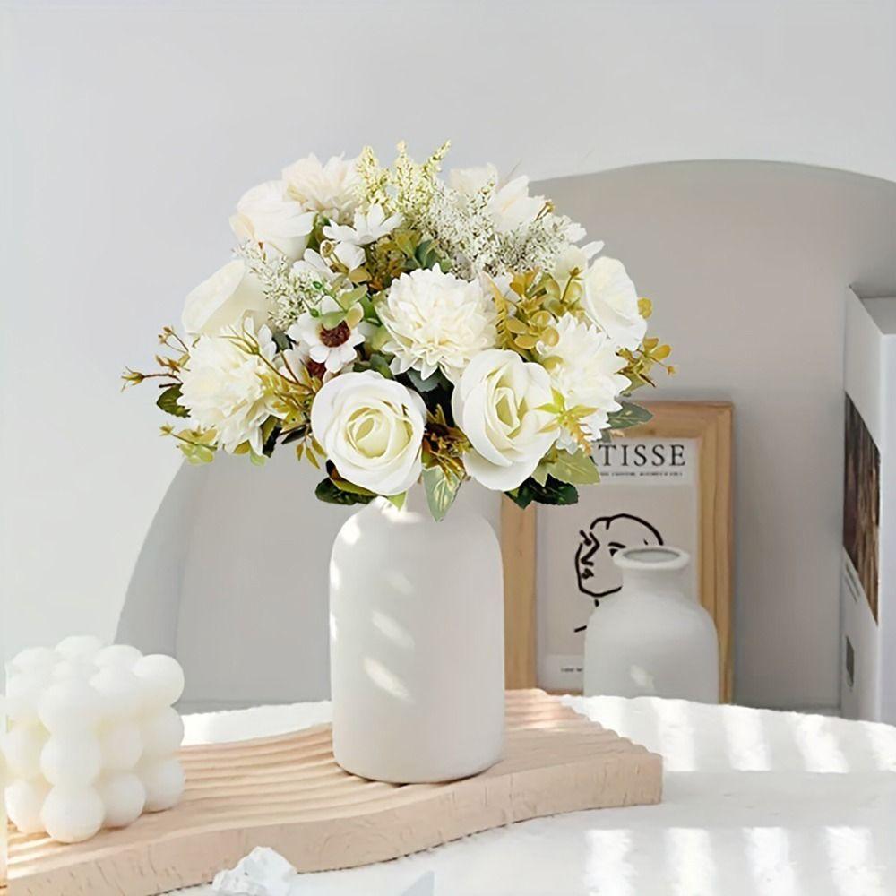 Ball Chrysanthemum Simulation Daisy Silk Fake Sunflower Bouquet  Festival Favors
