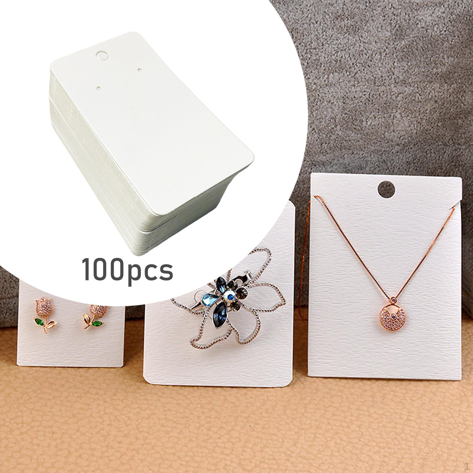 

100 шт., держатели для карточек для сережек, долговечные для хранения ювелирных изделий белый