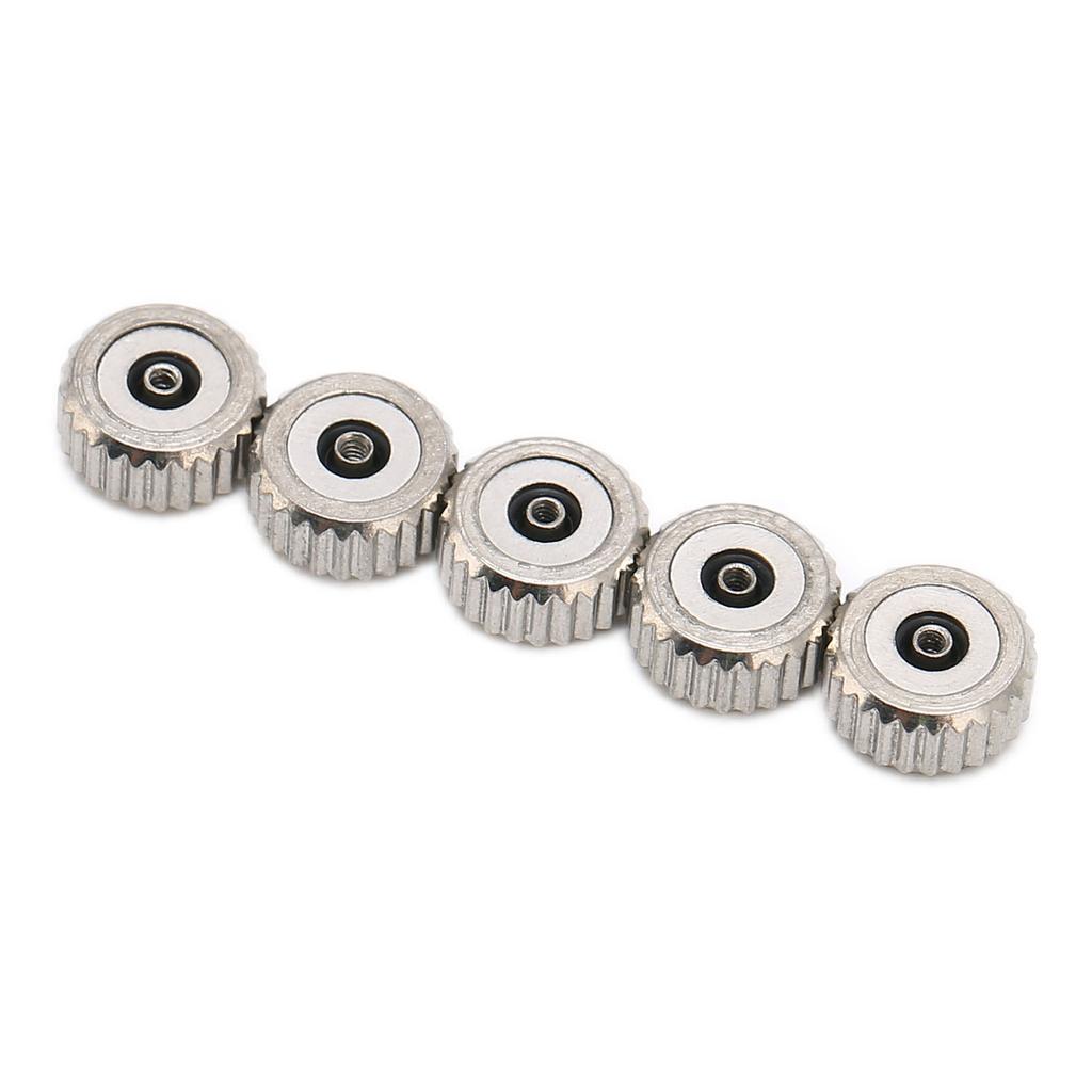 Watch Crown Spare Parts Silver Gold Steel Watch Head for Watch Replacement Accessories6.5mm Flat Hole