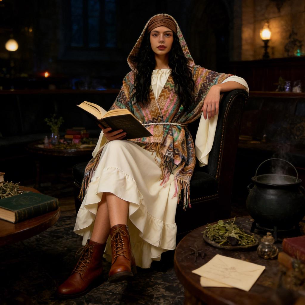 Medieval cos renaissance dress, one-word shoulder, dress suit clothing knitted shawl