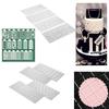 Cake Decorating Stencil Reusable Plastic Templates for Fondant Buttercream Royal Icing Wedding Birthday Cake Decoration Tools