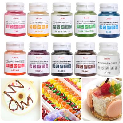 10g/20g Food Color Powder Food Grade No Odor Oil Solubility High Dissolubility High-concentration Decorate Cake Mousse Cake Baking Color Powder
