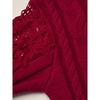 Women'S Elegant Sweater with Lace Detail - Mandarin Collar, Geometric Pattern, Fall/Winter StyleSweater Top