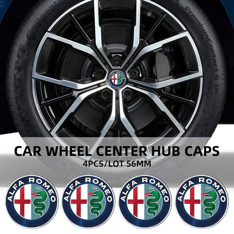 Car Wheel Hub Cover Cap Sticker Rim Decal Tire Center Emblem For Alfa Romeo giulia stelvio giulietta 159 147 156 166 Accessories