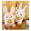 Cute White Bunny Plush Toy Soft Stuffed Animal Doll For Girls