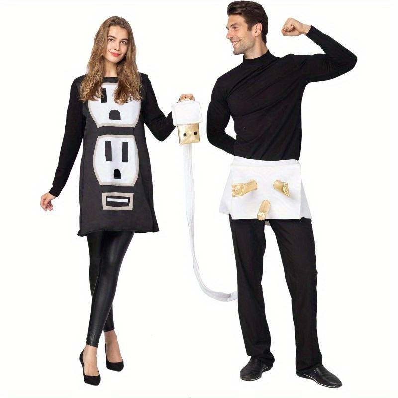 Spooktacular Creations Costume di Halloween Spina e Presa per Adulti, Costume di Coppia Spina e Presa Costume USB