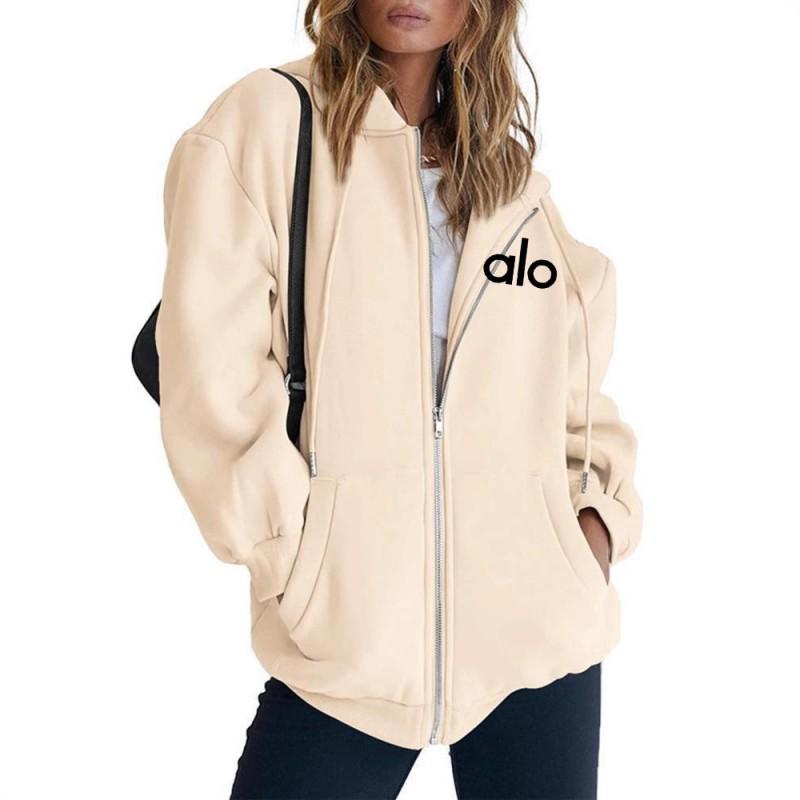 Damen Oversized Kapuzen-Reißverschluss-Sweatshirt Mit Grafikdruck Lockere Passform Langarm Freizeit-Sportbekleidung