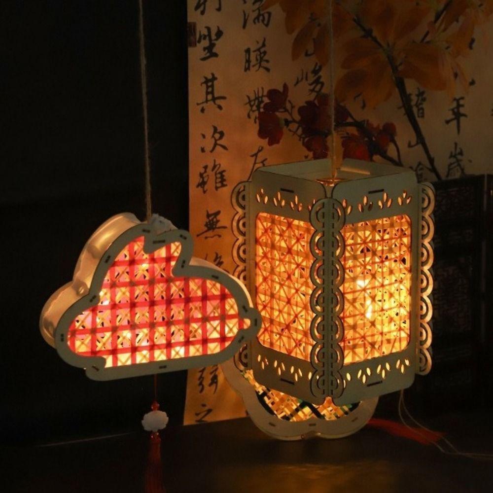 Handheld Mid-Autumn Festival Lantern DIY Material Kit Handmade Lantern Mid-Autumn Festival