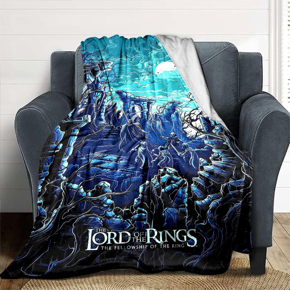 Lord Rings Blanket Comfortable Great for Livingroom Chair Seaside Four Seasons Universal Modern Best Holiday Gift for Friends Family