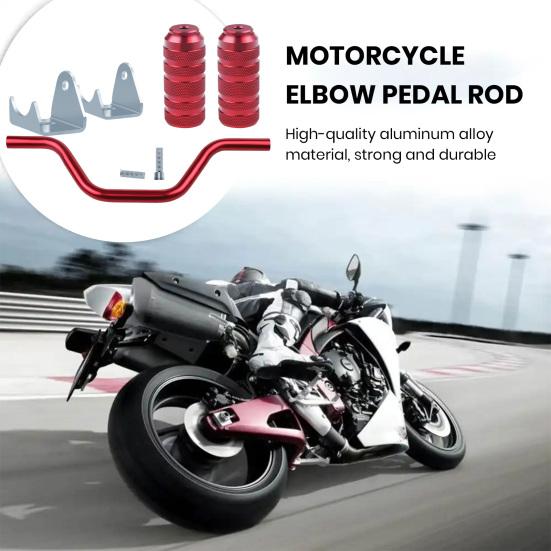 

1 Set Motorcycle Foot Aluminum Alloy High Pegs Lever Toughness Pedal Anti-Oxidation Footrest чёрный