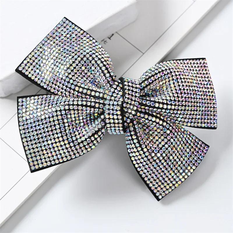 Neue Glitzernde Strass Schleife Haarnadel Haar Accessoires Mode Haarspangen für Damen Mädchen Vintage Spangen Pferdeschwanzhalter Kopfschmuck