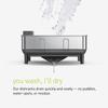Simplehuman Compact Dish Drainer Stainless Steel Dish Rack with Residue Resistant Coating Simplehuman