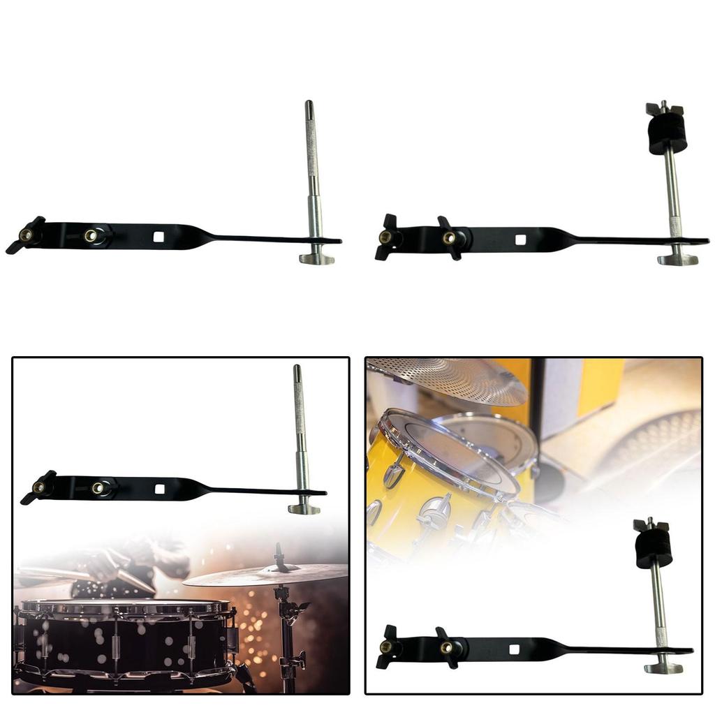 Kuhglocken-Klammer, Trommel-Klammer Trommel-Kuhglocken-Klammer, Trommelzubehör, Perkussionshalterung, Kuhglockenhalter für Tambourin-Schlagzeuger Schwarz