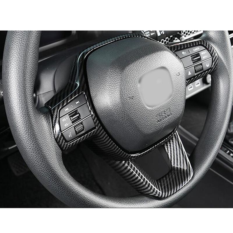 Car Steering Wheel Trim Cover Interior Decoration Frame Accessories ABS Plastic Styling For Honda Civic 11th Gen   2024