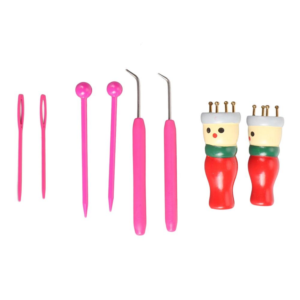Wooden Spool Knitting Doll Innovative Design Hand Crafting Toy French Knitter Tool Bracelet Making